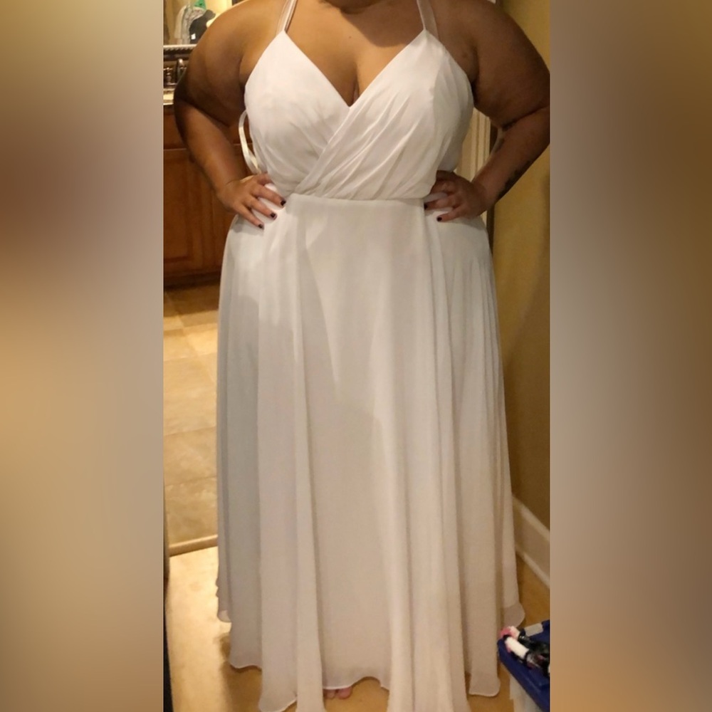 WHITE David’s Bridal BRAND NEW bridesmaids gown Size 22